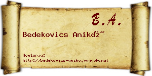 Bedekovics Anikó névjegykártya