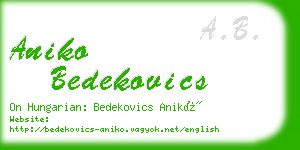 aniko bedekovics business card